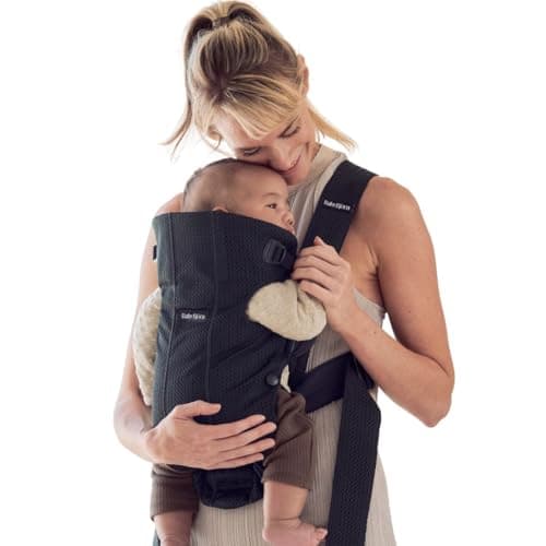 BabyBjörn Baby Carrier Mini, 3D Mesh, Black, Infant Carrier for Newborns (0-12 Months), Soft, Ergonomic and Easy to Use