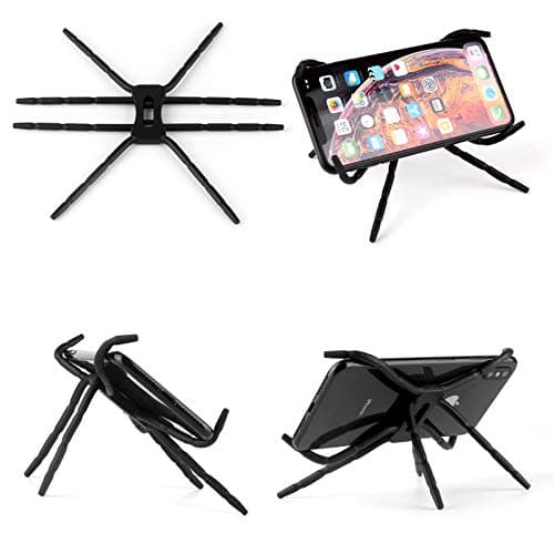Bujingyun 2pcs Universal Smartphone Mount Bendable Phone Holder Animal Smartphone Stand Mobile Phone Cell Phone Mount for Car Hanging Cellphone Car Holder(Black)