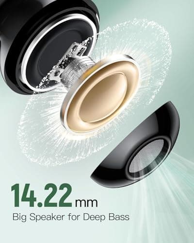 Bluetooth Earbuds, Wireless Earphones with IPX7 Waterproof 5.3 Bluetooth Headphones Hi-Fi Stereo Sound Wireless Headphones With Mic 30H Playtime Fast Charging Case for iPhone/Android — view 5