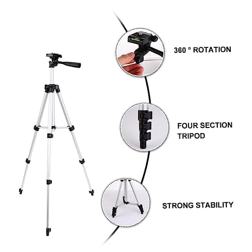 Phone Tripod 110cm Aluminum Alloy Telescopic Travel Tripod — view 6