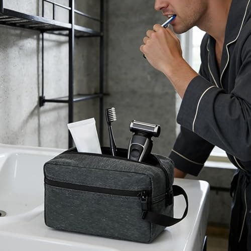 3Pcs Toiletry Bag for Man & Women, Portable Travel Wash Bag, Waterproof Toiletries Cosmetic Shaving Organizer Bag Portable Multifunctional Wash Bag with Handle — view 4