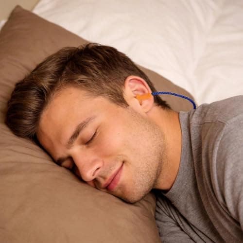 20 Pairs Corded Ear Plugs， Reusable Silicone Earplugs Sleep Noise Cancelling, for Noise Cancelling and Hearing Protection (Orange) — view 5
