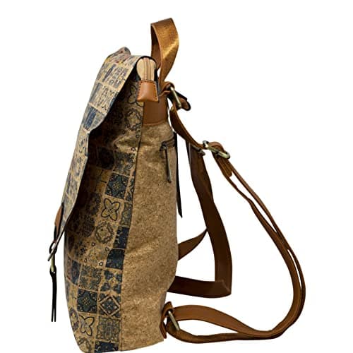 Nawal's Ladies Celtic Knot Cork Backpack Bag Women Strap Buckle Shoulder Handbag YGC2120 (Yellow) — view 2