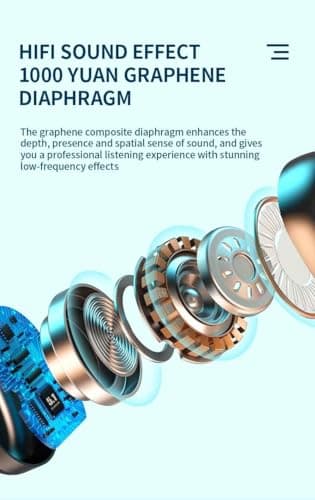 F9 Wireless Earbuds,F9 TWS Bluetooth 5.0 Headset,Touch Control Deep Bass 9D Stereo Sound TWS Bluetooth Earphones with LCD Digital Display&Charging Case,Noise Cancelling Sports Waterproof Headset — view 4