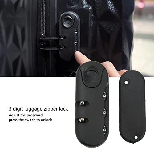 Luggage Lock, Suitcase Password Lock, 3 Digits Zinc Alloy Travel Luggage Code Lock Replacement Customs Lock Security Lock for Toolbox Storage Bag Travel Business — view 3