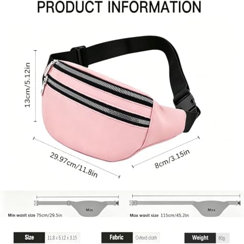 Bum Bag Waist Fanny Pack, Ladies Waterproof BumBag,Travel Waist Pack — view 2