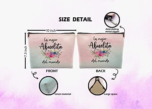 Dwept Important Grandma Stuff Makeup Cosmetic Bag, Nana Grandma Makeup Travel Bag, Colour 3 — view 3