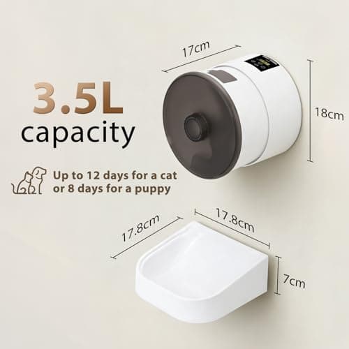 GOYJOY Automatic Cat Feeder 3.5L with WiFi and Timer — view 3