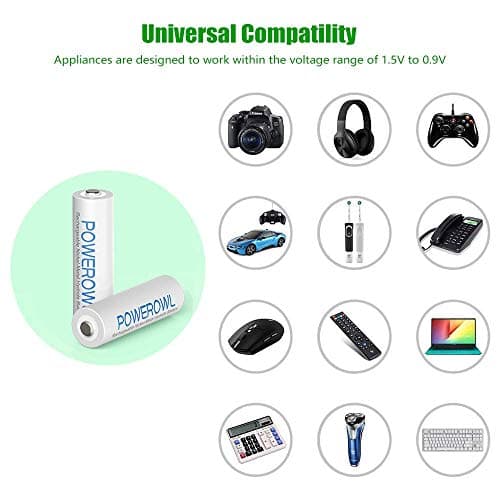 POWEROWL NI-MH AAA Rechargeable Battery 1.2V 1000mah 4-Pack AAA Rechargeable Batteries for Cordless Phones — view 6