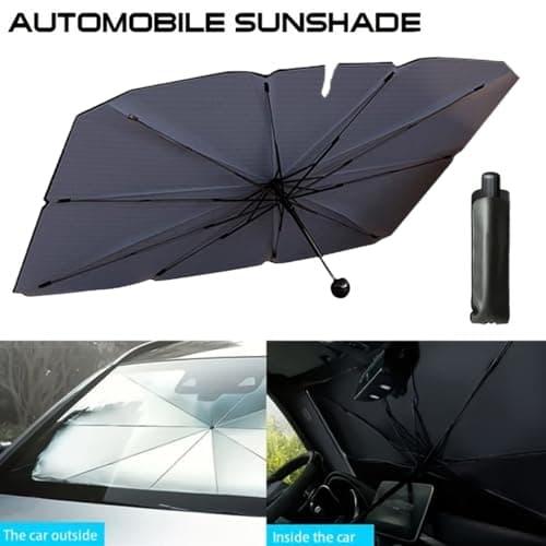 Windshield Cover Sun Shade, 140x80cm Thickened Foldable Umbrella Sunshade for Car, SUV, MPV, Truck Front Window, Heat Interior Protection, Travel, Road Trip — view 4