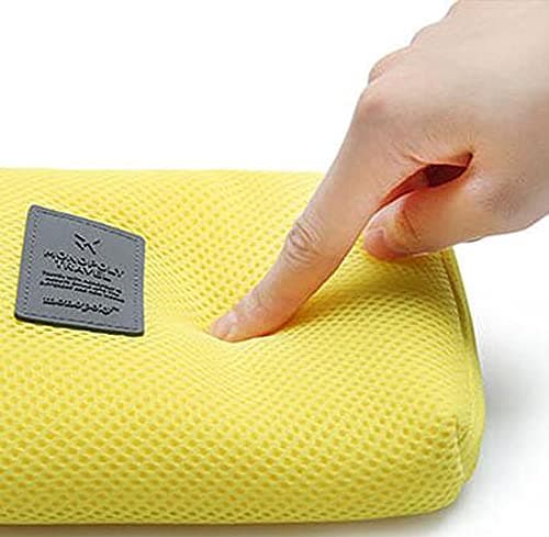 Soft Gadget Bag Small Travel Case Cable Organiser,Electronics Pouch,Portable Cable Bag for Power Bank,Earphone,Hard Disk,Lipsticks,Brush-Navy-Large — view 6