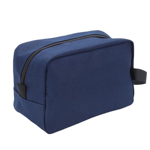 Xiuganpo Men Travel Toiletry Bag Water Nylon Hanging Toiletry Organizer with Mesh Pockets for Business Trip, Shaving Kit Portable Dopp Kit for Essentials Accessories (Dark Blue) — view 2