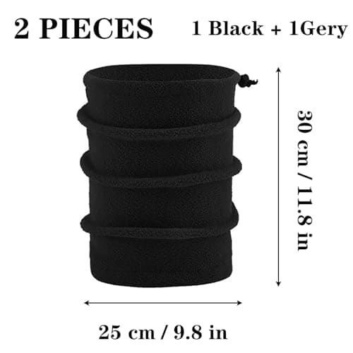 KEYRI 2 Pieces Neck Warmer Snood Scarf Face Mask — view 2