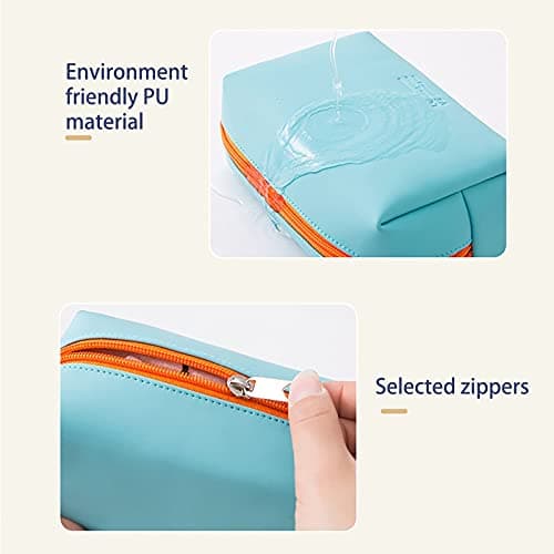 Toiletry Bag Large Capacity Solid Color Waterproof Wash Bag Makeup Cosmetic Organizer for Women Girls Kids Convenient Travel Bag — view 5