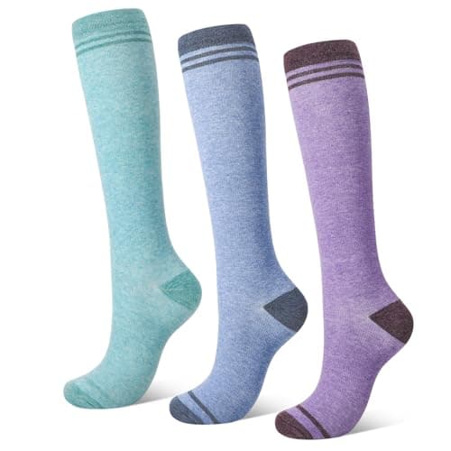 Zuimei 3 Pairs Compression Socks for Women & Men S/M