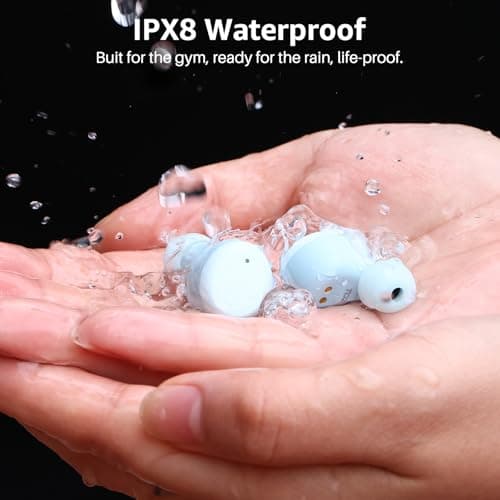 TOZO T6 Wireless Earbuds, Bluetooth 5.3 Ear Buds, Stereo Sound in Ear Headphones, 50 Hours Playtime for Travel, Work and Calls, Wireless Charging, APP Customizable EQs, IPX8 Waterproof Earphones — view 5