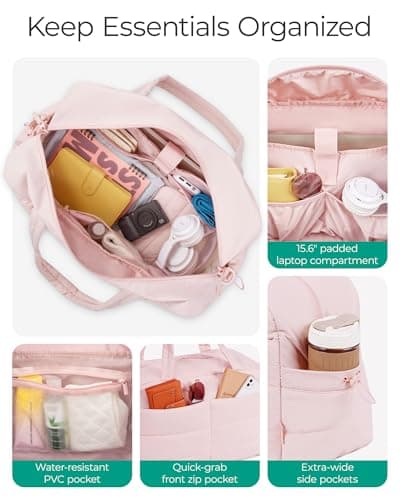 bagsmart 31L Travel Gym Duffle & Wet Pocket, Weekend Overnight Carry on Bag — view 2