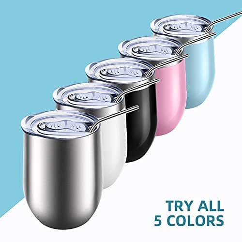Reusable Coffee Cup, Insulated Travel Mug Vacuum Stainless Steel with Spill Proof Lid, Great for Hot & Cold Drinks - Coffee, Tea, Milk and Wine,12oz/340ml — view 6