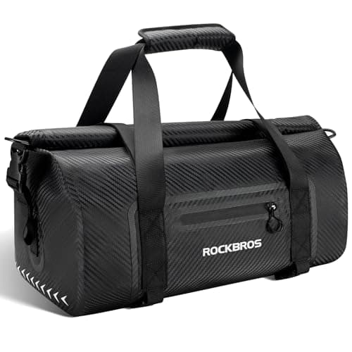 ROCKBROS Motorcycle Tail Bag Motorcycle Saddle Bag 100% Waterproof Travel Luggage Bags with Shoulder Strap Rear Seat Bag for Motorcycling Cycling Outdoor Sports, 20L