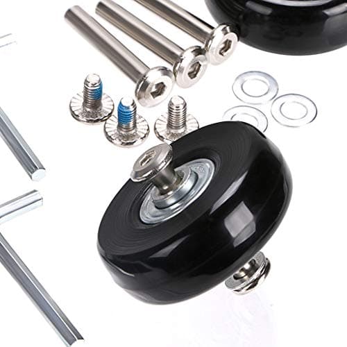 SUMNACON 4Pcs 45x18mm Luggage Suitcase Replacement Wheels, Rubber Swivel Caster Wheels Bearings Repair Kits — view 5