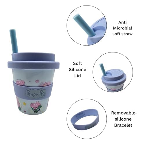 HOX Peppa Pig Kids Babyccino Travel Cup for Cold Drinks 100ml – BPA-Free Reusable Spill-Resistant & Portable — view 2