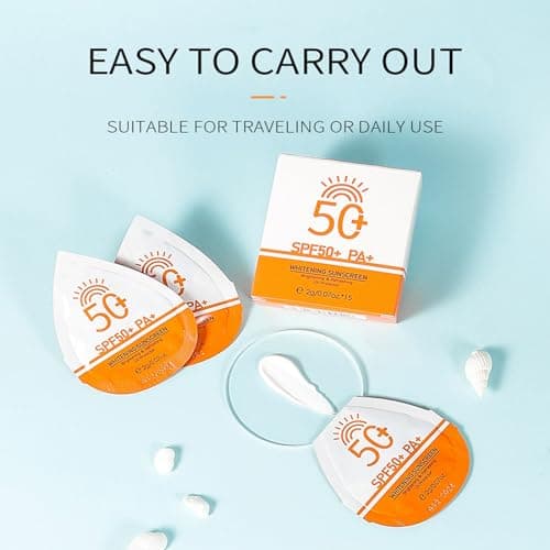 SPF 50 Face & Body Sunscreen - Individual Packaged Daily Lotion, Travel Size Gentle Hydrating Non-Greasy, Portable Water Resistant for Sport (Pack of 15) — view 5