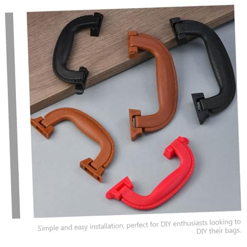 Homoyoyo 6pcs Black Plastic Luggage Handles with Foldable Design and Easy Installation, Suitable for Travel Bags and DIY Suitcase Repairs — view 5
