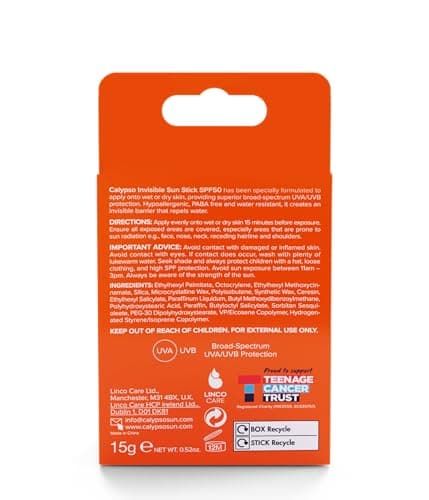 Calypso Invisible Sun Stick, SPF50 Sun Protection for Wet and Dry Skin- 15g — view 3