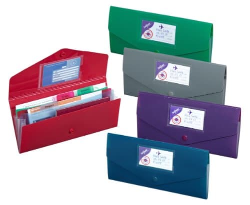 Snopake DL Fusion Travel Holder 3-Part – Fusion Assorted [Pack of 5] Ref: 15699,Blue/Green/Purple/Red,24.5 x 23.7 x 3.1 — view 2