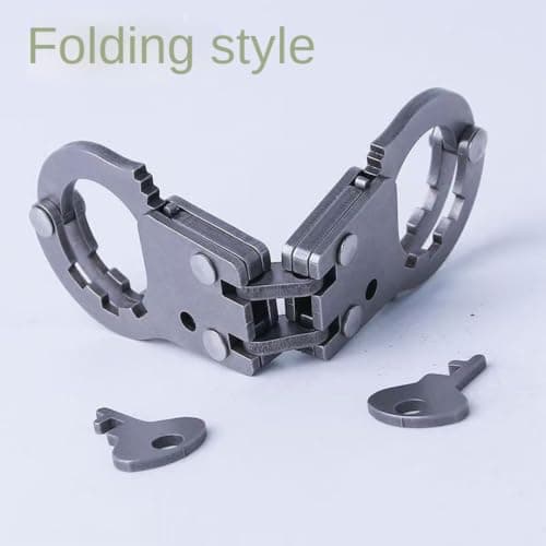 Toy Handcuffs Realistic Pretend Play Relaxing with Keys — view 5