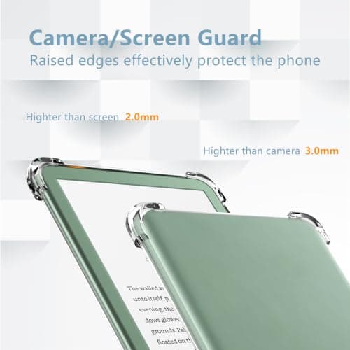 Anoowkoa TPU Case for 7" Kindle Paperwhite 12th Generation 2024 Case Clear with Built-in Camera Lens Protector Thin Transparent Protective Back Cover Soft Flexible Bumper Hybrid Silicone Case — view 2