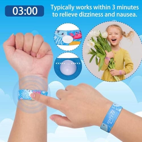 SZSTYYP Travel Sickness Bands for Kids Motion Sickness Bands for Kids Anti-Nausea Wristbands for Car Sea Air Sickness… — view 4