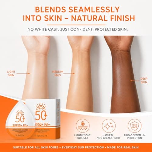 15 Pcs Sunscreen SPF 50+, Travel Size Sunscreen Without White Cast, Mini Sun Cream for Face & Body, Waterproof & Non-Greasy Sun Protection, Lightweight UV Protection for Daily Holiday Travel, 2g/pack — view 6