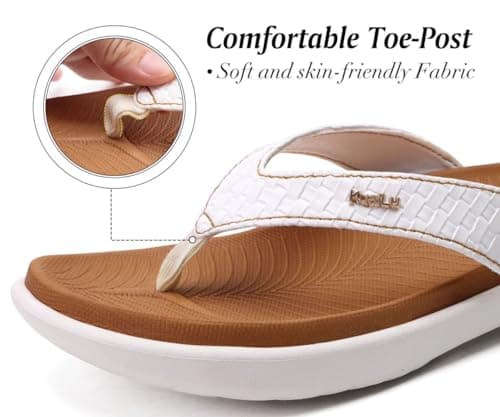 KuaiLu Flip Flops For Women Arch Support Yoga Mat Cushioned Thong Sandals — view 6