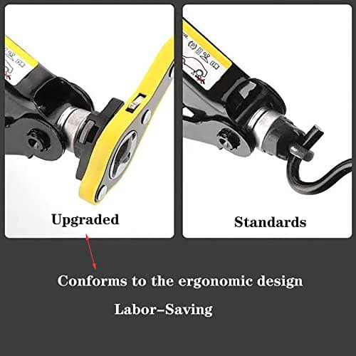 QISF Scissor Jack Ratchet Wrench | Labor-Saving | 360°Swivel Scissor Lift Speed Handle Wrench | Tire Wheel Jack Wrench with Universal Adapter for Travel/Truck/SUV — view 3