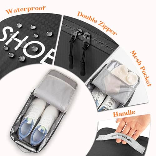 CANBOX Shoe Bag for Travel, Zippered Shoe Storage Organizer, Unisex — view 5