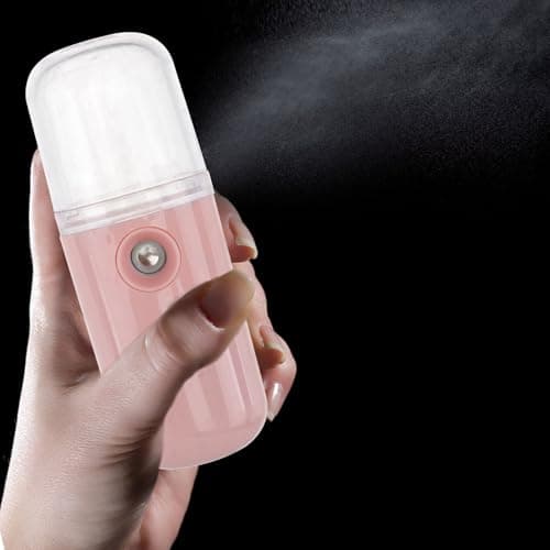 Balacoo Portable Material 150mah Battery Rechargeable PC and Abs USB Nano Mister Hydrating Steamer with Handheld Sprayer for Care and Moisturizing Random Color Facial Face Skin — view 6