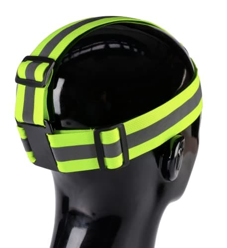 TECHALOGIC Reflective Helmet strap compatible with GoPro Cameras Yellow — view 4