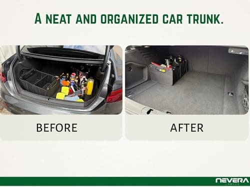 NEVERA® Car Boot Organizer, Storage Organizer, Collapsible Multi Compartment Organiser, Car Boot Tidy, Non Slip Bottom — view 4