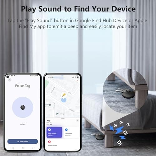 VOCOlinc Smart Tag 2 Pack for iOS & Android, Item Locator Compatible with Apple Find My and Google Find Hub App, Bluetooth Tracker Key Finder for Wallet, Backpack, Luggage, Bags — view 3