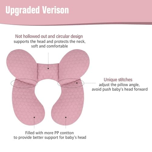 KAKIBLIN Baby Pillow for Newborn, Neck Support Pillow for Car Seat Stroller — view 5