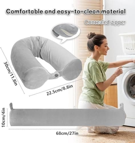 dijiusidy U Shaped Travel Pillow Memory Foam,light gray,66 * 11 * 11 — view 6