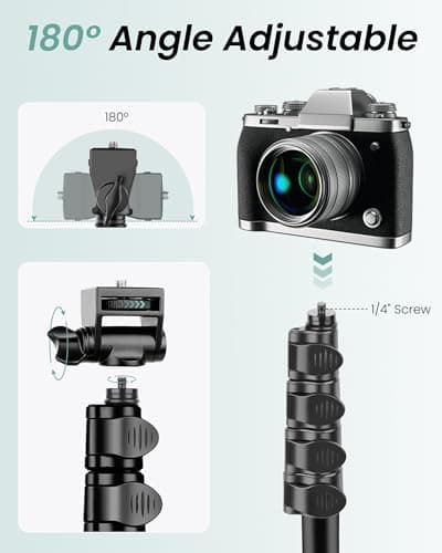 Victiv 77.5" Tall Tripod for iPhone, Overhead Phone Tripod with Gooseneck — view 6