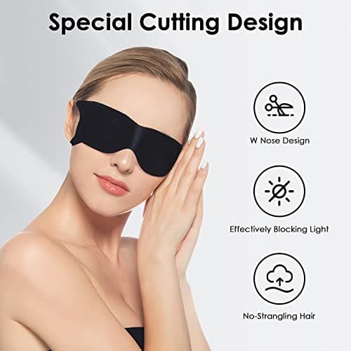 FRESHME Ear Hanging Sleep Mask Blindfold Brown Eye Mask for Side Sleepers — view 4