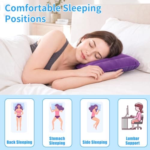HOTUT 4 Pack Ultralight Inflatable Camping Pillows for Adults, Compressible — view 4