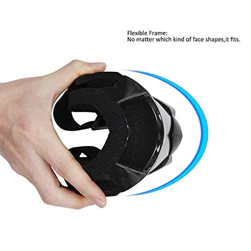 4-FQ Motorcycle Goggles Dirt Bike Goggles Anti UV Safety Goggles Anti Scratch Motocross Goggles Dustproof Motorcycle Glasses Motorbike Goggles for Cycling Riding Climbing Skiing-Sliver Lens — view 4