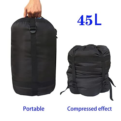 MOOCY Compression Stuff Sack, 12L/45L Sleeping Bag Cover Sack Sleeping Bags Storage Stuff Sack Organizer - Great Sleeping Bags Clothes Camping Hiking Backpacking — view 3