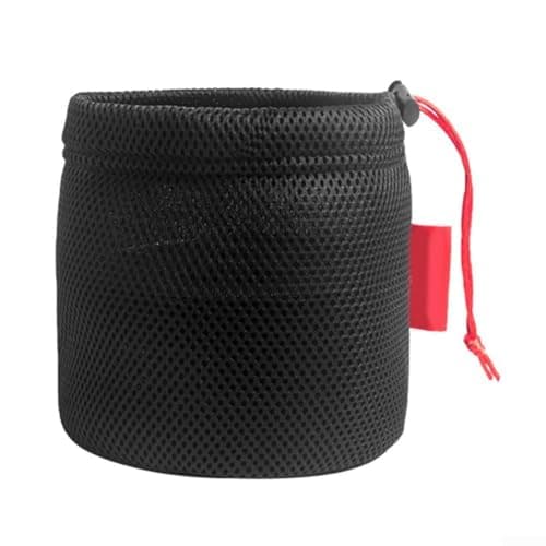 Mesh Pot Organizer Bag for Camping Cookware Storage, Breathable Outdoor Kitchen Gear Pouch with Drawstring, Anti-Collision Hiking Stove Carrier and Water Bucket Mesh Holder,(16 * 20cm) — view 3