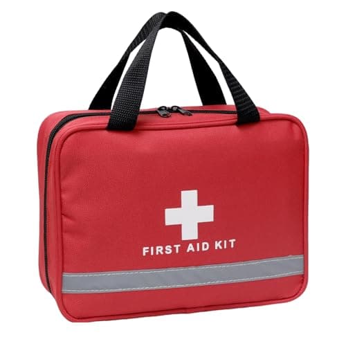 Aoutacc Nylon First Aid Empty Bag,Compact and Lightweight First Aid Kit Pouch with Reflective Strip for Emergency at Home, Office, Car, Outdoors, Boat, Camping, Hiking(Bag Only) — view 6