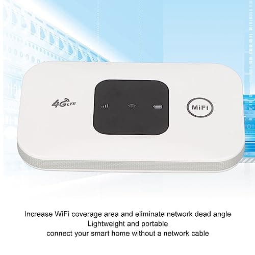 Unlocked 4G LTE Portable WiFi Hotspot Router, 300Mbps High Speed SIM Card Device with 2100mAh Battery for Home & International Travel, Support 10 Users — view 2